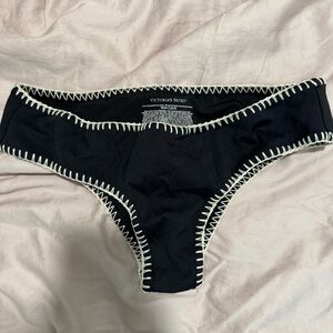 Victoria's Secret Black Bottoms with White Stitching